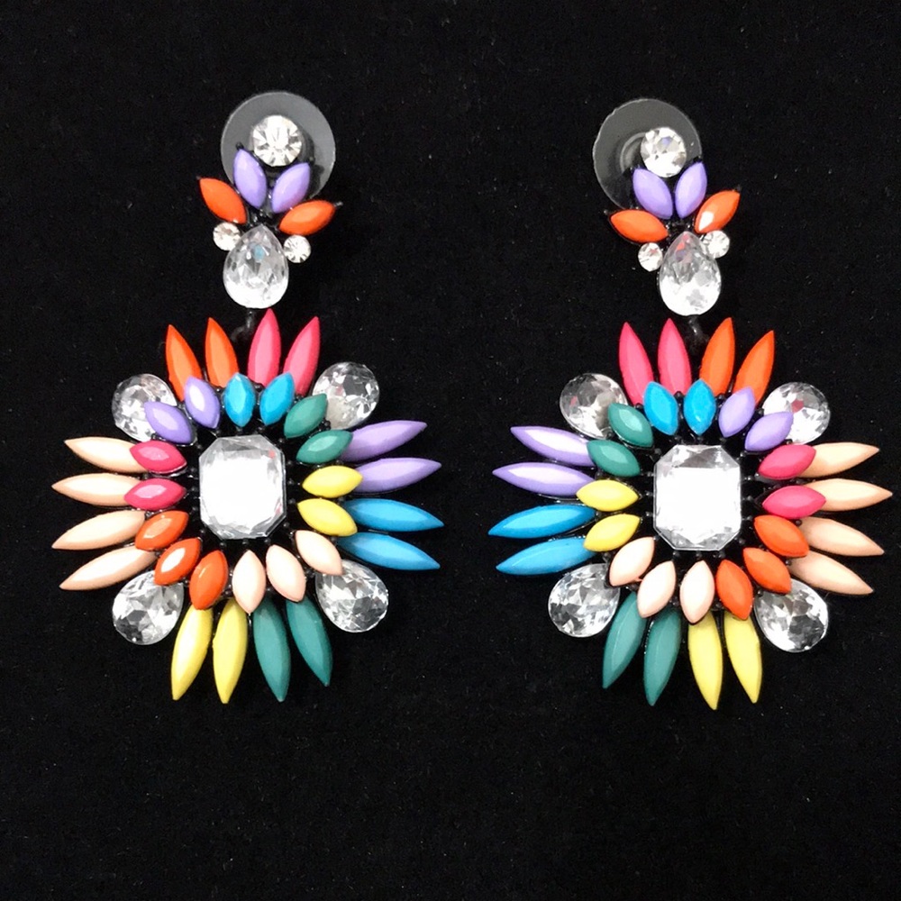 ANTHROPOLOGIE // OVERSIZE GEMSTONE EARRINGS